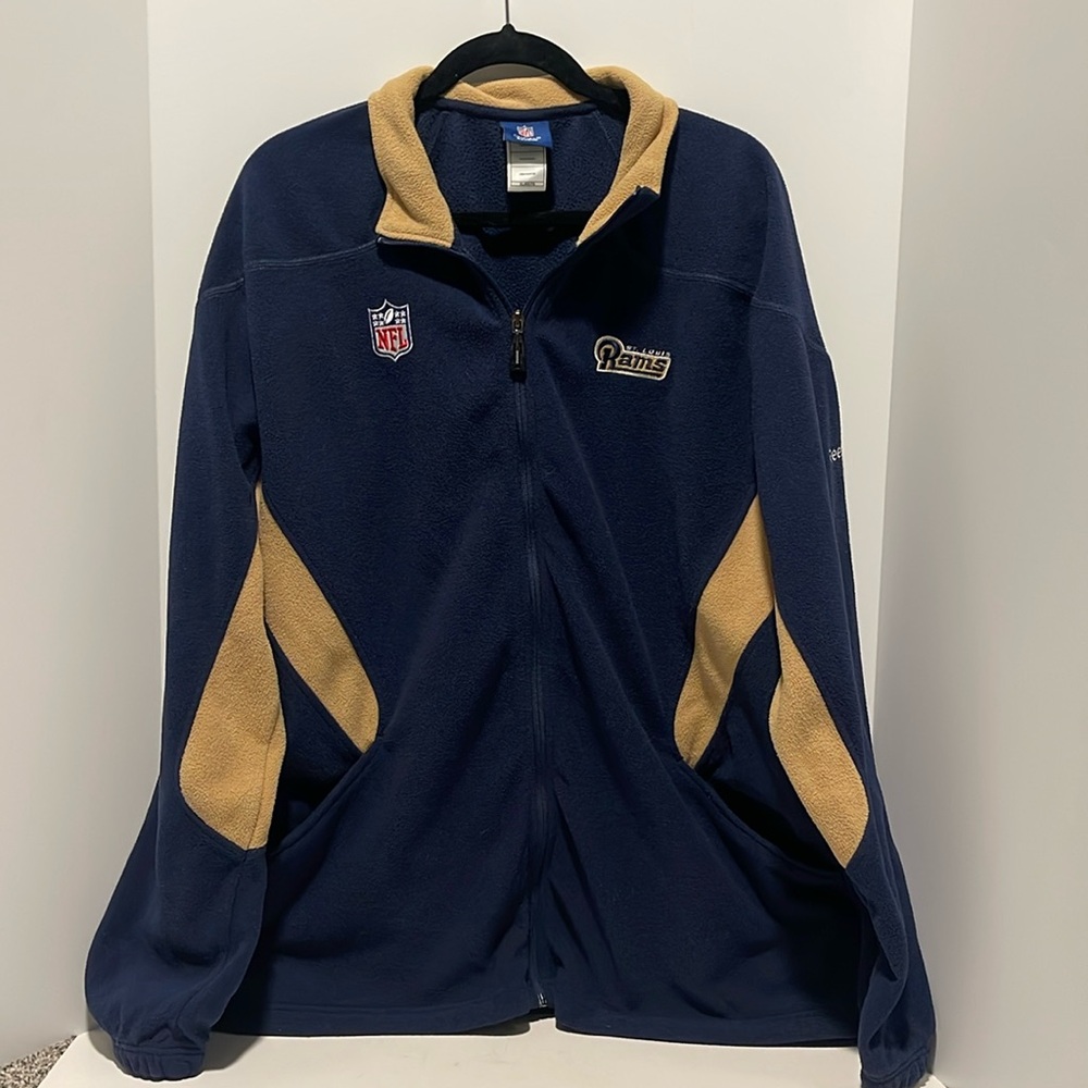 Reebok St. Louis Rams Fleece Full Zip Jacket Men’s Size XL Embroidered